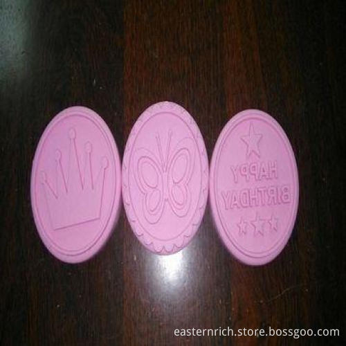 Silicone cookie stamper, 30 kinds of design, wooden handle, Ø7.5 x 10cm